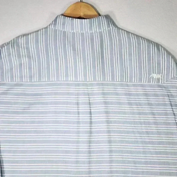 Mountain Khakis Mens Button Down Shirt XXL Blue White Stripe Long Sleeve Wyoming - Picture 10 of 16